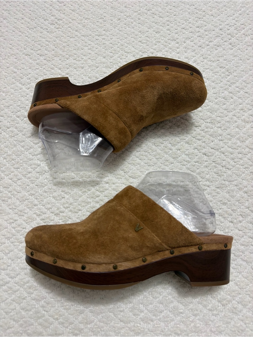 Vionic Kacie Orthotic Support Suede Studded Slip On Clogs Mule Womenβs Size 9